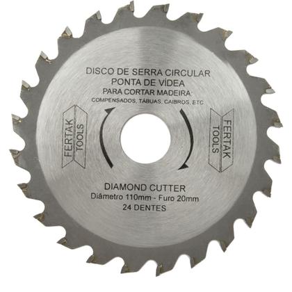 Imagem de Disco Serra Circular Madeira 24 Dentes 110X20Mm Kit 50 Un