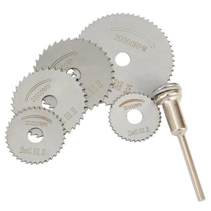 Imagem de Disco Serra Circular Madeira Retifica E Furadeira C/6 Peças