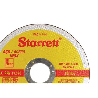 Imagem de Disco Sped/Inox Starret 4.1/2X7/8X1,0 ./ Kit Com 12 Unidades