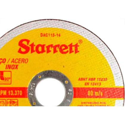 Imagem de Disco Starrett Inox 4.1/2X1,0X7/8'' - Kit C/12 PC