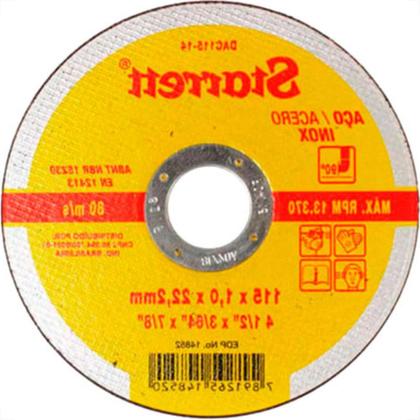 Imagem de Disco Starrett Inox 4.1/2X1,0X7/8'' - Kit C/12 PC