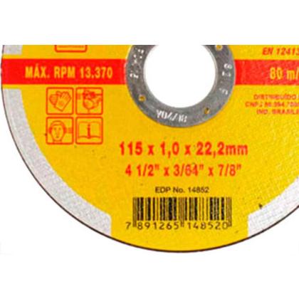 Imagem de Disco Starrett Inox 4.1/2X1,0X7/8'' - Kit C/12 PC