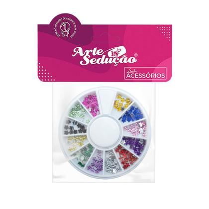 Imagem de Disco Strass Pedrarias Decoração de Unhas Florzinhas 3 mm