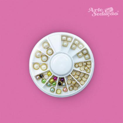 Imagem de Disco Strass Pedrarias para Decoração de Unhas Olho de Gato