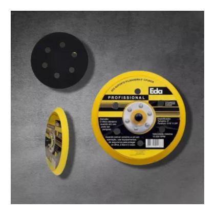 Imagem de Disco Suporte 6 Roto Orbital Roquite Lixadeira C/furos Prato