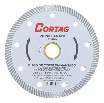 Imagem de Disco Turbo Porcelanato Diamantado Fino 110mm X 20mm 4.3/8 Cortag