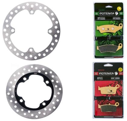 Imagem de Discos De Freio Xre 300 Sem Abs 2009 A 2018 + Pastilhas Potenza