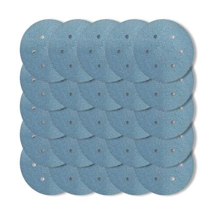 Imagem de Discos de Lixa C/ tiras autocolantes 6" Gr. 040 C/ Furo - 25 Unidades - Deerfos