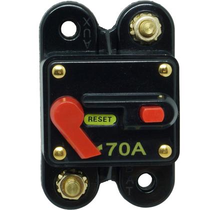 Imagem de Disjuntor Automotivo 70A Proteção Som Bateria Fusível Resetável Liga Desliga Svart 0753