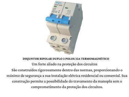 Imagem de Disjuntor Bipolar 2 Polos Duplo Térmico e Magnético Tipo D