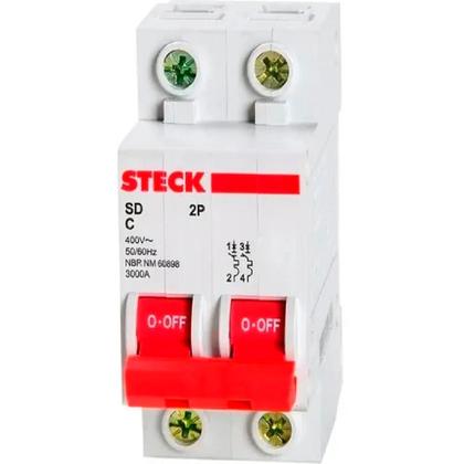 Imagem de Disjuntor Bipolar 32A Curva C Padrao Din Steck