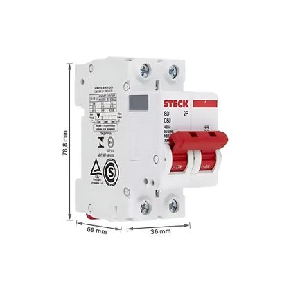 Imagem de Disjuntor Bipolar 32A Curva C Padrao Din Steck