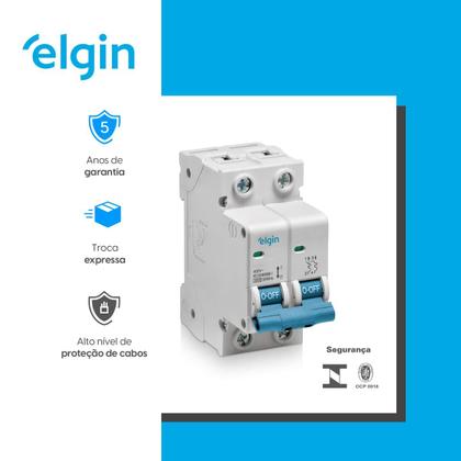 Imagem de Disjuntor Bipolar Din Curva C 2 polos 20A 32A 40A