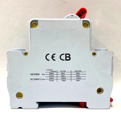 Imagem de Disjuntor Bipolar Duplo 06a, 10a, 16a,20a, 25a, 32a,40a, 50a, 63a, 70a, 80a, 100a, 125a