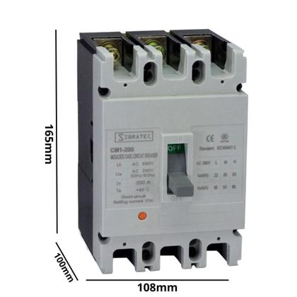 Imagem de Disjuntor Caixa Moldada Trifásico CM1-225L 250A Tripolar