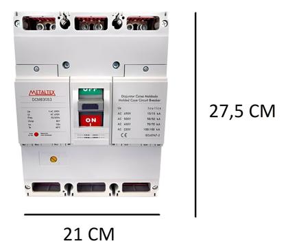 Imagem de Disjuntor Caixa Moldada Trip 700a Dcm800s3-700a - Metaltex