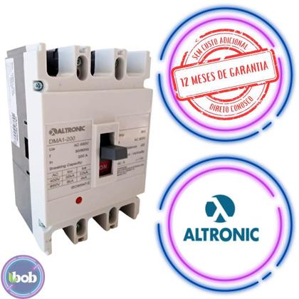 Imagem de Disjuntor Caixa Moldada Tripolar 200A Altronic