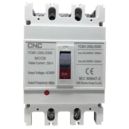 Imagem de Disjuntor Caixa Moldada YCM1-250L 250A - Proteção de Corrente e Curto-Circuito