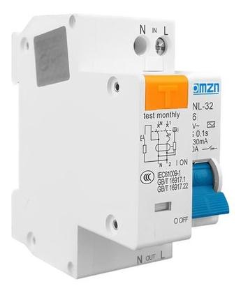 Imagem de Disjuntor Diferencial Residual Ddr Dr Bipolar 25a 1p+1n