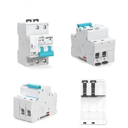 Imagem de Disjuntor Inteligente DIN Rail Tuya WIFI Com Temporizador Controle Remoto APP Interruptor Automático