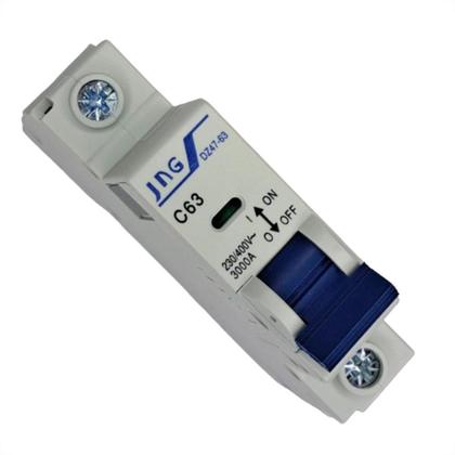 Imagem de Disjuntor Jng ''Din'' Unipolar 12081 - 63A. C