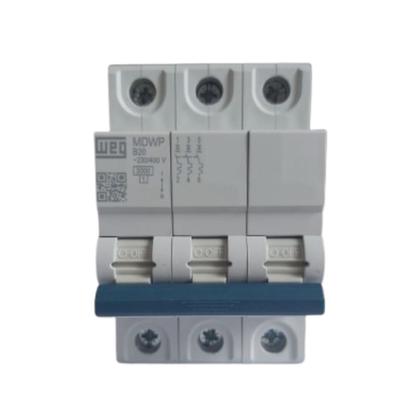 Imagem de Disjuntor Mini Tripolar MDWP 20A Curva B Weg