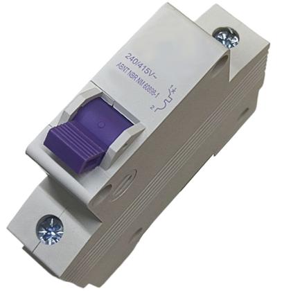 Imagem de Disjuntor Mono Unipolar Mini Din Curva C para 1 Fase de 25a