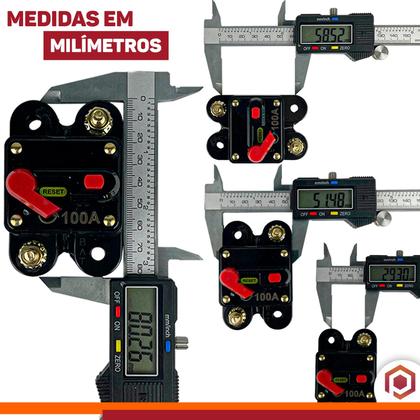 Imagem de Disjuntor Som Automotivo Carro Chave Geral Com Reset 50a 60a 70a 80a 100a 140a 200a 250a