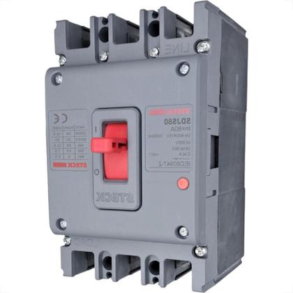 Imagem de Disjuntor Steck Caixa Moldada Asgard Tripolar - S100 - 80A.