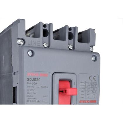 Imagem de Disjuntor Steck Caixa Moldada Asgard Tripolar - S100 - 80A.
