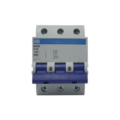 Imagem de Disjuntor termomagnetico mini mdw-c 16a tripolar - cod 10076417