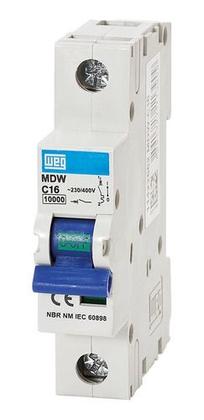 Imagem de Disjuntor termomagnetico mini mdw-c 16a unipolar - cod. 10076413