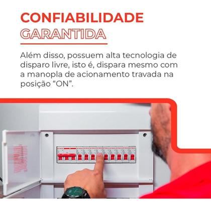 Imagem de Disjuntor Unipolar 32A Curva C Padrão DIN  Steck  Alta Proteção