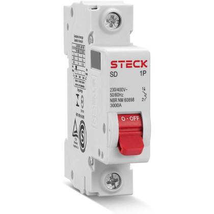 Imagem de Disjuntor Unipolar 32A Curva C Padrão DIN  Steck  Alta Proteção