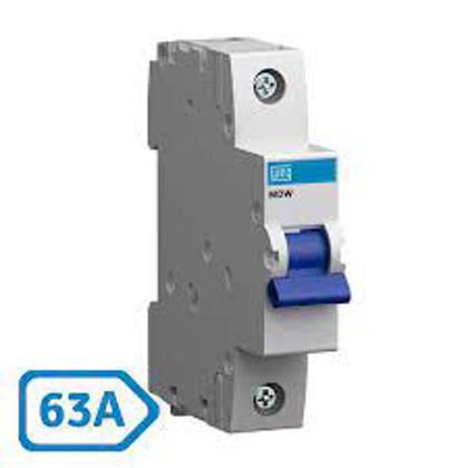 Imagem de Disjuntor unipolar 63a curva c mdwp mini din c63