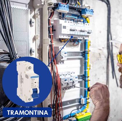 Imagem de Disjuntor Unipolar Monopolar Din Tramontina 10a A 63a