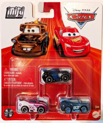Disney Pixar Cars Mini Racers, pacote com 3 unidades Nick Shift
