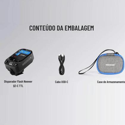 Imagem de Disparador Flash Neewer QZ-C TTL Touch para Câmeras Cano