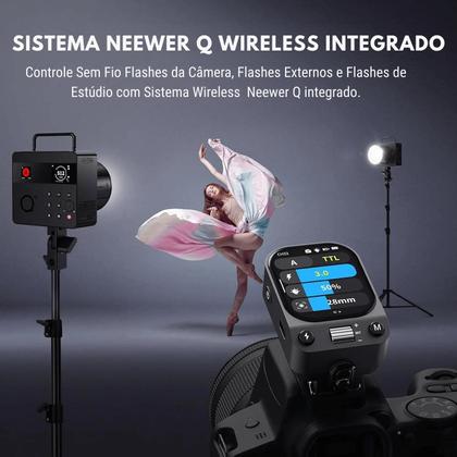 Imagem de Disparador Flash Neewer QZ-C TTL Touch para Câmeras Cano