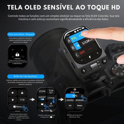 Imagem de Disparador Flash Neewer QZ-C TTL Touch para Câmeras Cano