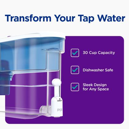 Imagem de Dispensador de filtro de água PUR DS1800Z com capacidade para 30 xícaras branco/azul