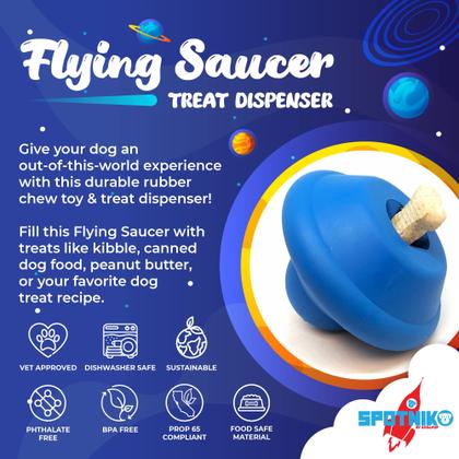 Imagem de Dispensador de guloseimas para cães e brinquedos para mastigar SodaPup Spotnik Flying Saucer