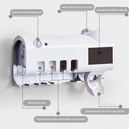 Imagem de Dispensador de Massa Automático com Suporte UV e Porta Escovas de Dente