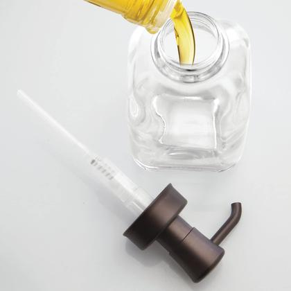 Imagem de Dispensador de sabonete líquido mDesign Square Glass 400mL, pacote com 2