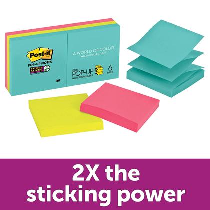 Imagem de Dispensador Super Sticky Notes Post-it Super Sticky Pop-up de 3 x 3 polegadas