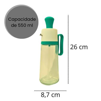 Imagem de Dispenser 2Em1 Azeite Óleo Vidro Silicone 550ml Galheteiro
