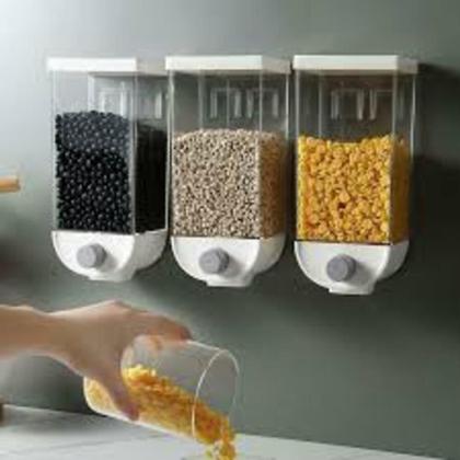 Imagem de Dispenser alimentos touch porta parede cereal mantimentos 1
