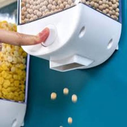 Imagem de Dispenser alimentos touch porta parede cereal mantimentos 1