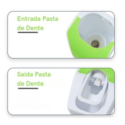 Imagem de Dispenser Aplicador Creme Dental Pasta Dente Suporte Escovas