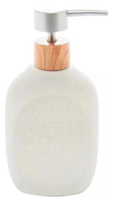 Imagem de Dispenser Bath Granos Porta Sabonete líquido lines lyor porcelana Bandeja Bambu banheiro Lavabo